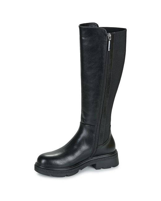 Refresh Black Flache Stiefel 172935