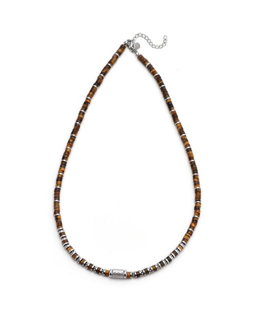 Collier Collier 4mm Perles Heishi œil Tigre Sixtystones pour homme en coloris Metallic