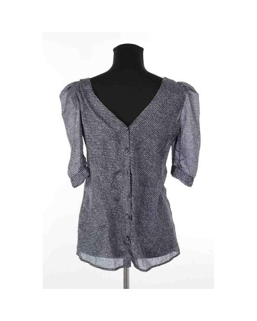 Blouses Blouse en soie noire Tara Jarmon en coloris Blue
