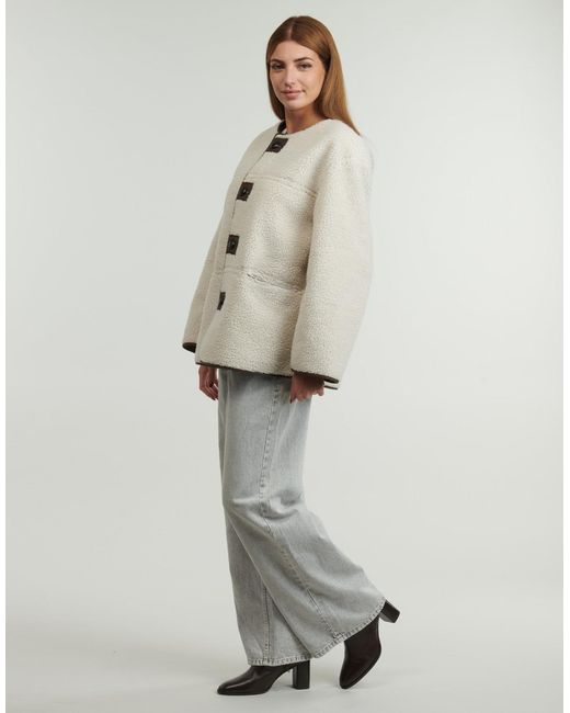 Pieces Windjack Pcjulie Reversible in het Natural