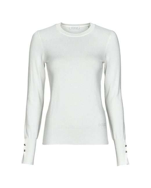 Pull Elinor Rn Ls Swtr Guess en coloris Gray