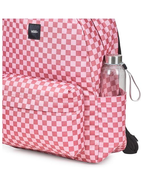 Sac a dos OLD SKOOL CHECK BACKPACK Vans en coloris Pink