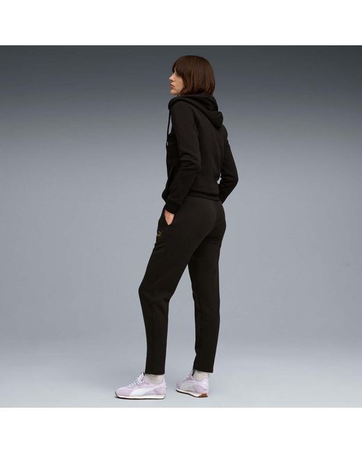 PUMA Trainingspak Metallic Hooded Sweat Suit Fl Op in het Black