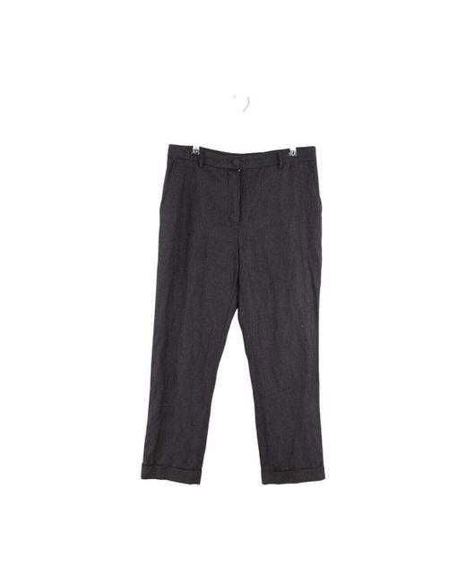 Pantalon Pantalon droit en laine noir Manoush en coloris Gray