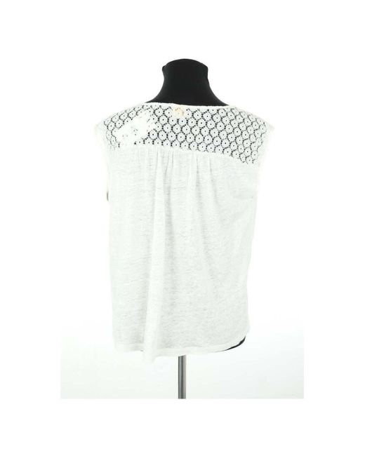 Blouses Top en lin Des Petits Hauts en coloris White