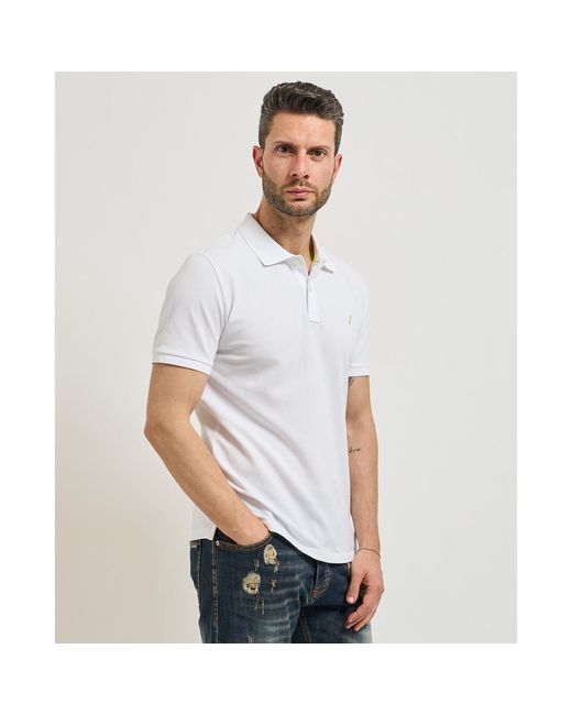Polo Polo Homme Settemezzo Avec Détails Fluo SETTE/MEZZO pour homme en coloris White