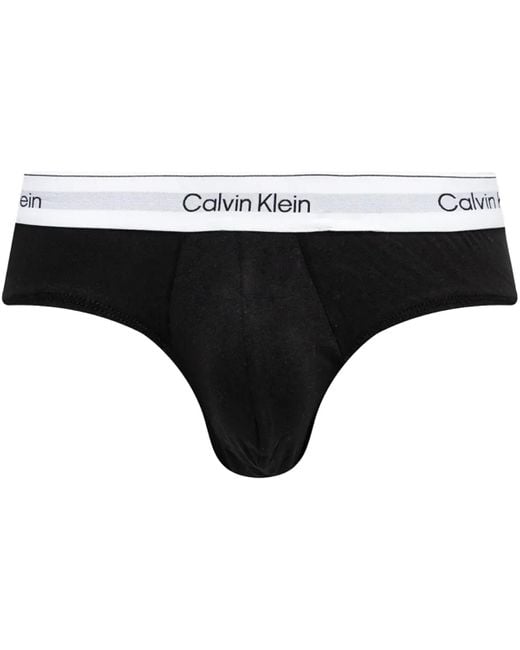 Caleçons HIP BRIEF 3PK LV00NB4388 Calvin Klein pour homme en coloris Black