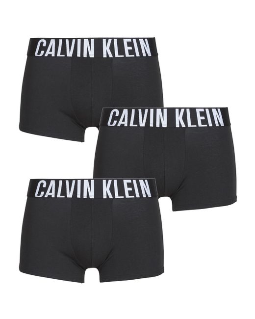 Boxer Trunk 3Pk X3 di Calvin Klein in Black da Uomo
