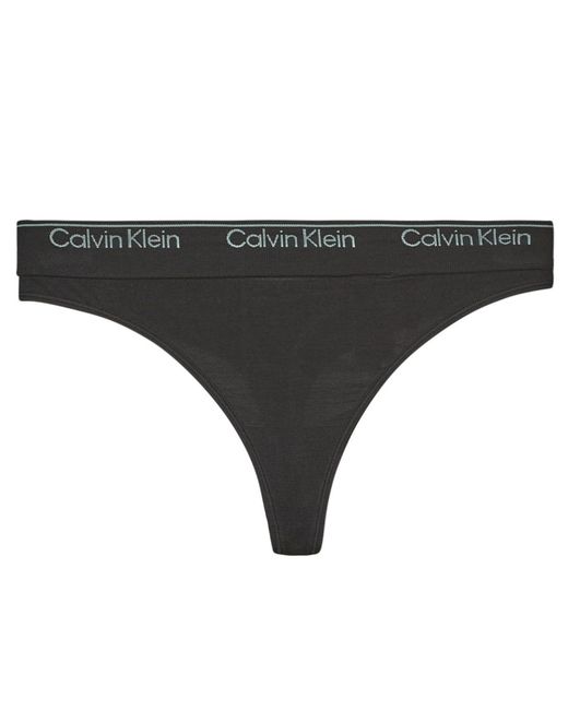 Strings Thong Calvin Klein en coloris Gray