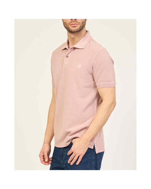 T-shirt Polo en coton avec logo sur la poitrine Ecoalf pour homme en coloris Pink