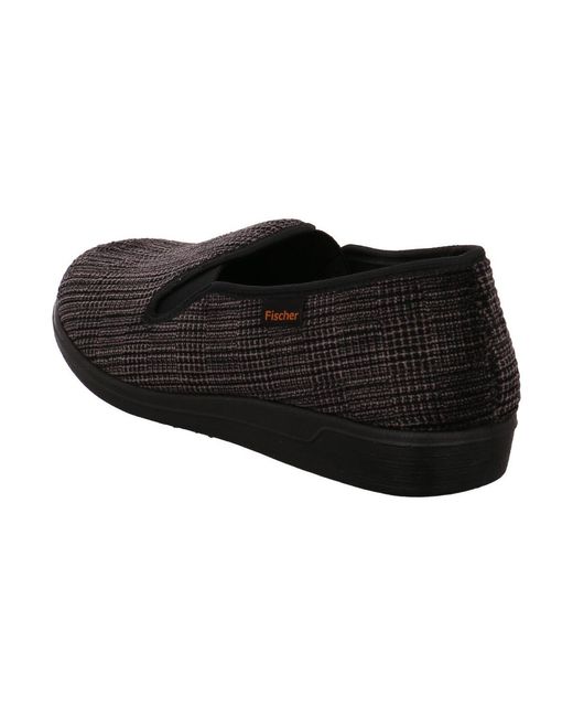 Chaussons Fischer pour homme en coloris Black