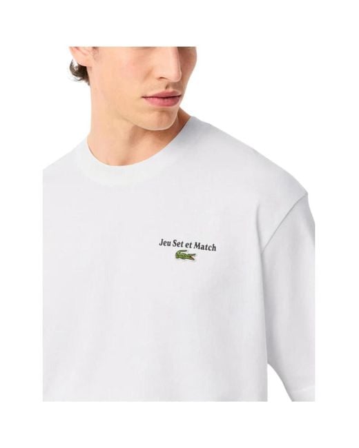 T-shirt TH5950 001 Lacoste pour homme en coloris White