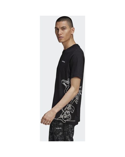 Adidas T-shirt Korte Mouw Goofy T-shirt in het Black voor heren