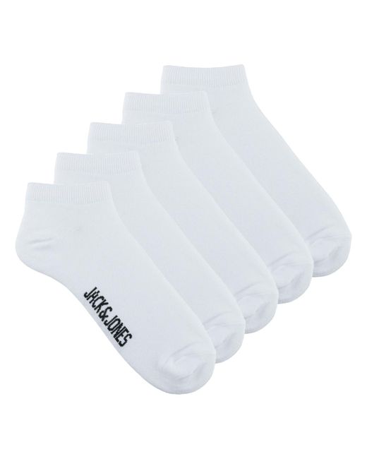 Socquettes JACDONGO SOCKS 5 PACK Jack & Jones pour homme en coloris White