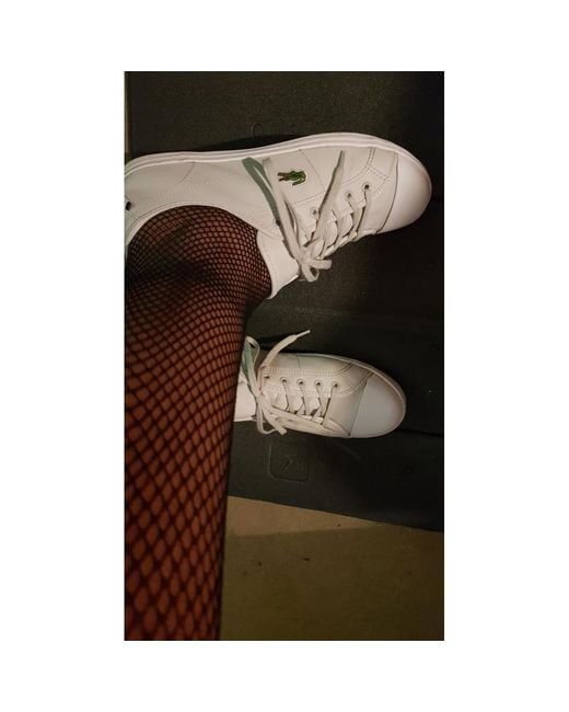 Chaussures Sneakers Grises En Cuir Lacoste pour homme en coloris Gray