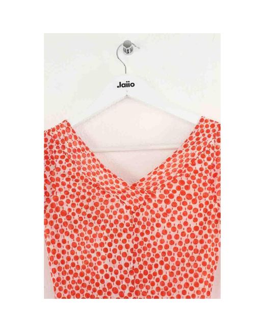 Blouses Blouse en soie orange Diane von Furstenberg en coloris Red