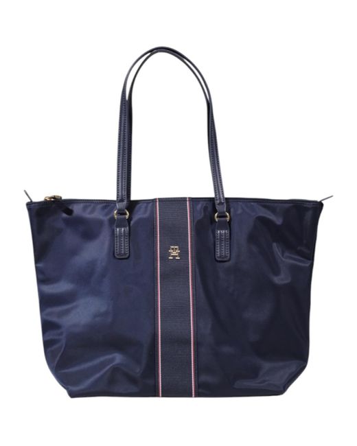 Sac POPPY TOTE CORP AW0AW17205 Tommy Hilfiger en coloris Blue