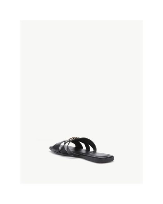 Sandales plates Tongs, mules pour - Noir La Modeuse en coloris Blue
