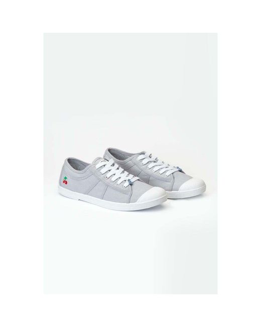 Baskets Basses Baskets Basic Grises Le Temps Des Cerises en coloris White