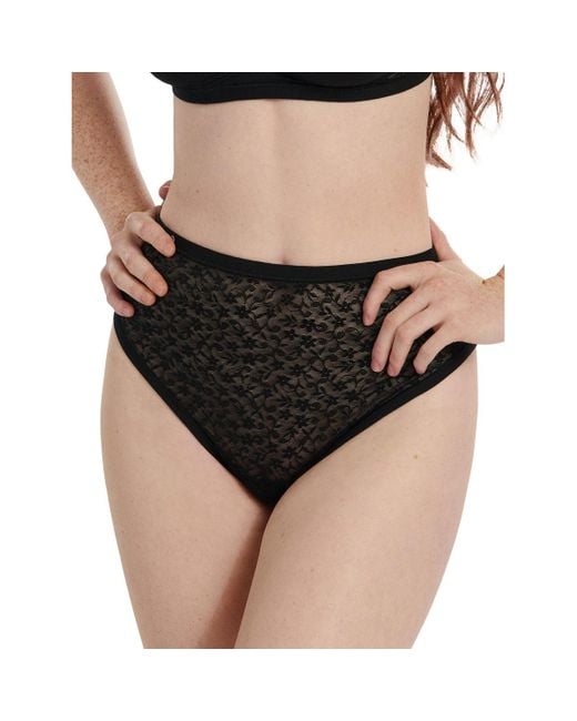Lisca Slips Hoge Taille Slip Smooth Cheek in het Gray