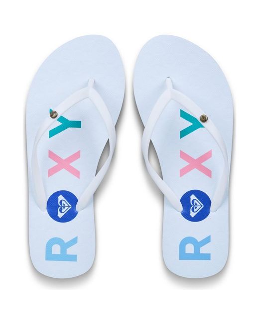 Sandales plates Sandy Roxy en coloris Blue