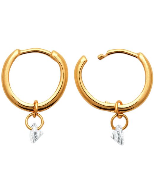 Boucles oreilles Boucles d'oreilles créoles oxyde blanc Brillaxis en coloris Metallic