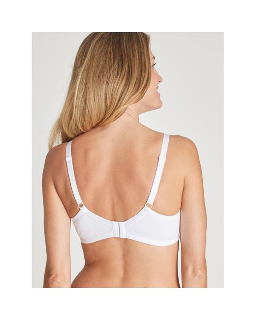 Triangles / Sans armatures by - Lot de 2 soutiens-gorge coton majoritair Daxon en coloris White
