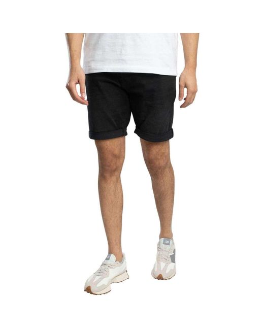 Replay Korte Broek Rbj.981 Taps Toelopende Denim Shorts in het Black voor heren