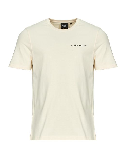 T-Shirt Script T-Shirt Lyle & Scott pour homme en coloris White