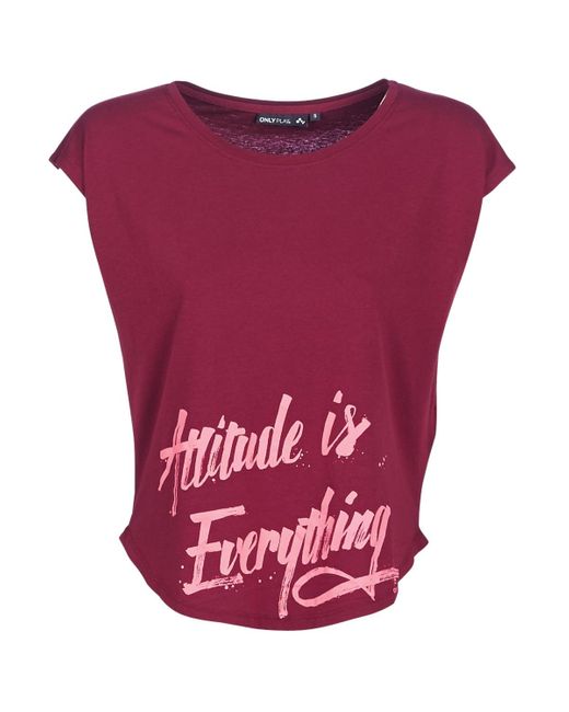 Only Play Red T-Shirt Onpdarlene