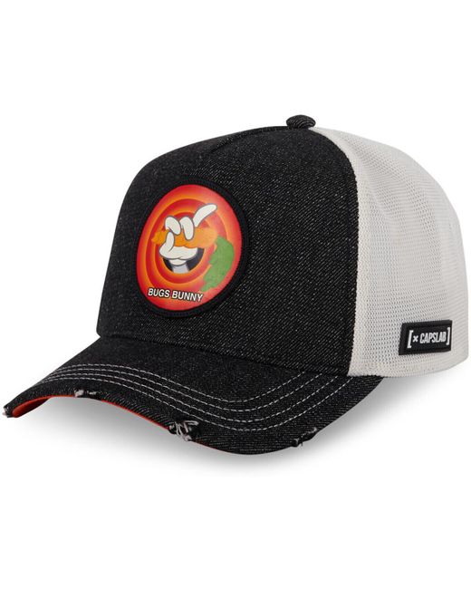 Casquette Casquette trucker prémium avec filet Looney Tunes Bugs Hand Capslab pour homme en coloris Black