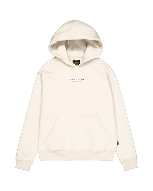 Sweat-shirt Studio Edition Backprint Hoodie - vintage white Alpha Industries pour homme en coloris Natural
