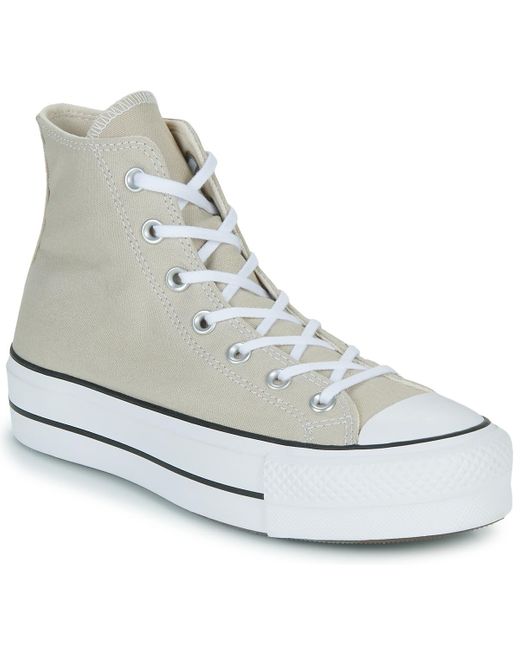 Baskets montantes Chuck Taylor All Star Lift Canvas Seasonal Color Converse en coloris White