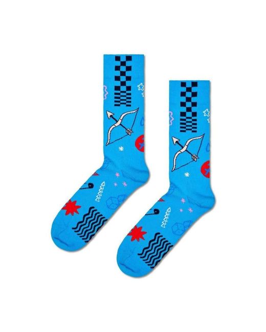 Happy Socks High Socks Sagittarius Sock in het Blue voor heren