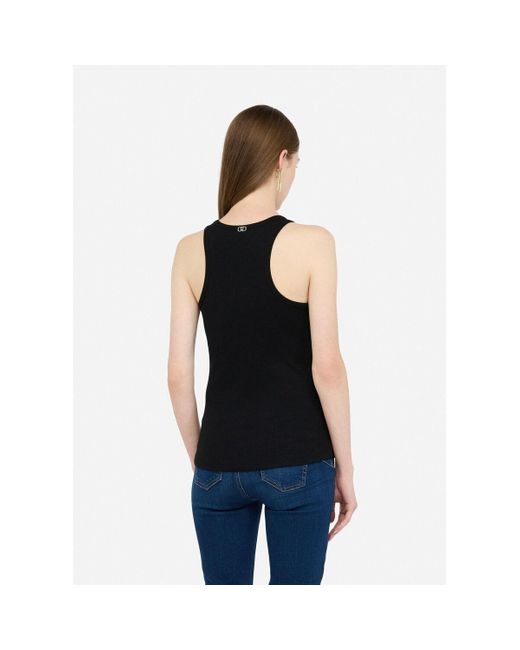 Blouses Top avec applications bijoux Liu Jo en coloris Black