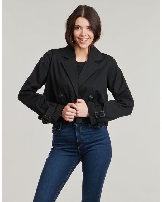 ONLY Trenchcoat Onleja in het Black