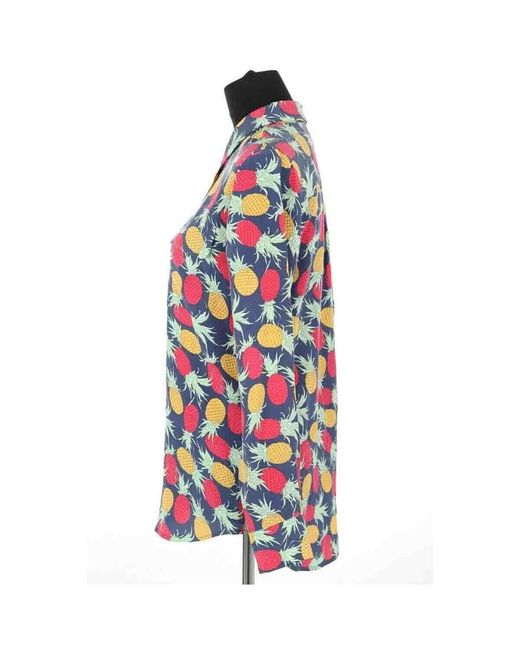 Chemise Chemise en soie multicolore Equipment en coloris Blue