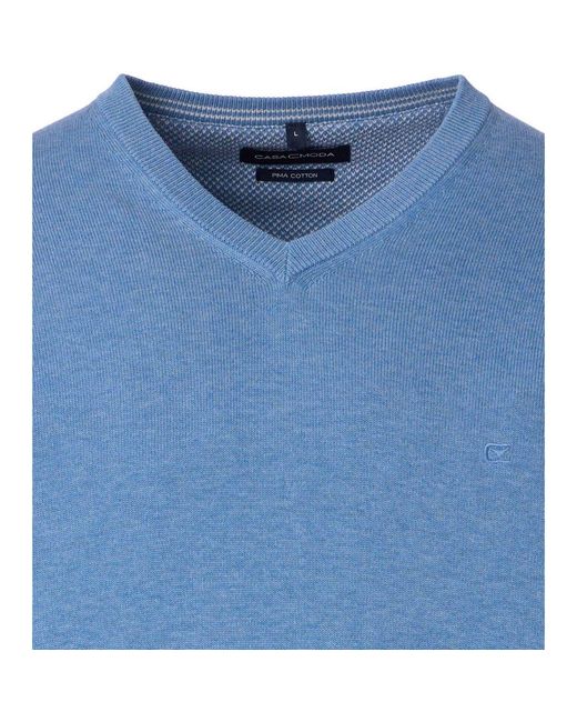 Sweatshirts Pull Col-V Bleu CASA MODA pour homme en coloris Blue