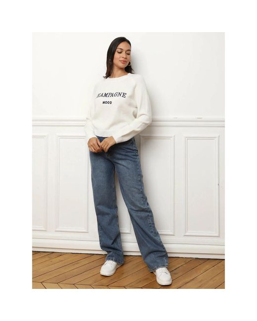 Pull Pulls Pour Femme La Modeuse en coloris White
