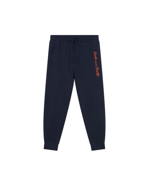 Lyle & Scott Trainingsbroek Jogging À Broderie in het Blue voor heren