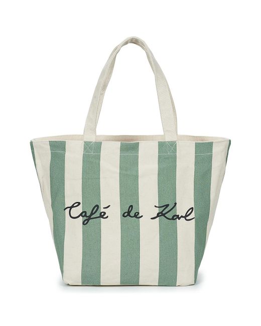 Karl Lagerfeld Metallic Shopper K/Jp Striped Rev. Canvas Shop
