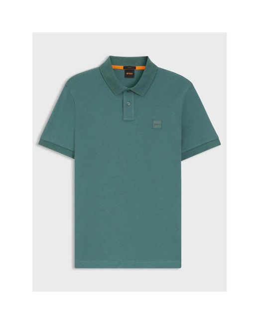 Polo Polo ajusté vert en coton stretch Boss pour homme en coloris Green