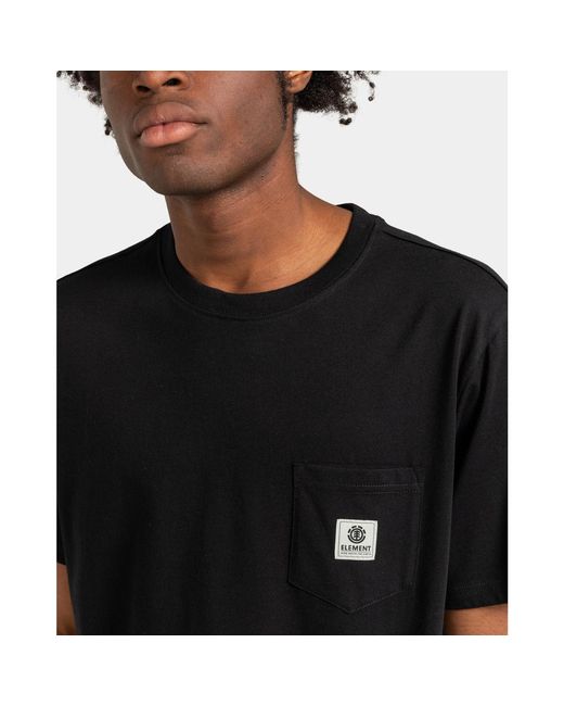 T-shirt Basic Pocket Element pour homme en coloris Black