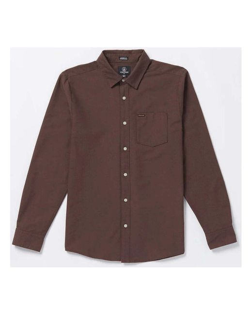Chemise Camisa Veeco Oxford - Pumice Volcom pour homme en coloris Brown