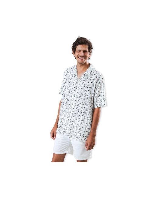 Chemise Peanuts Racquet Club Tennis Shirt - White Brava Fabrics pour homme en coloris Blue