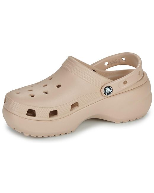 CROCSTM Natural Clogs Classic Platform Clog W