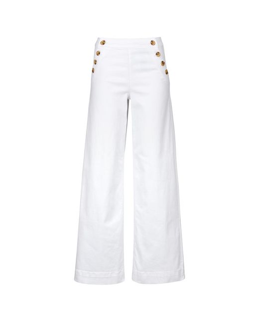 ONLY Flared/Bootcut Onlmadison Hw Button Wide in het White