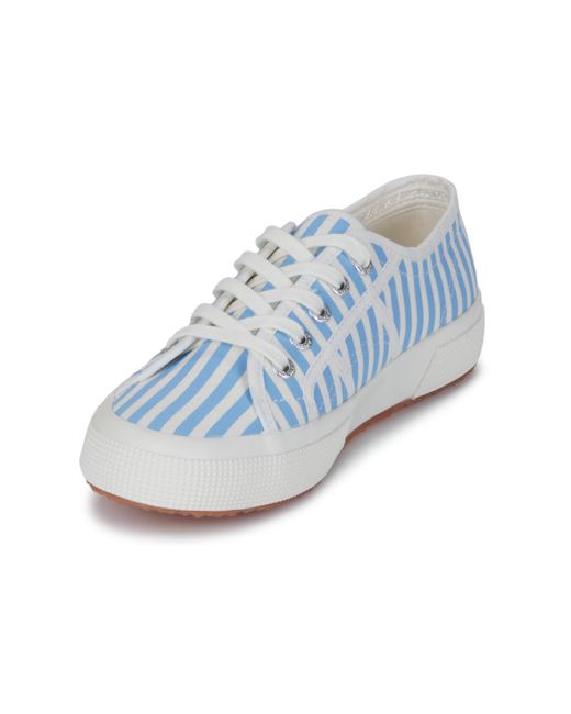 Baskets basses 2750 STRIPES PRINT Superga en coloris Blue