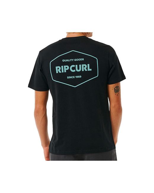 Polo STAPLER TEE fd Rip Curl pour homme en coloris Black