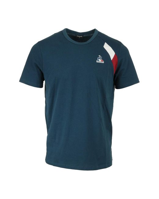Le Coq Sportif T-Shirt Korte Mouw Tri Sp Tee Ss N1 in het Blue voor heren